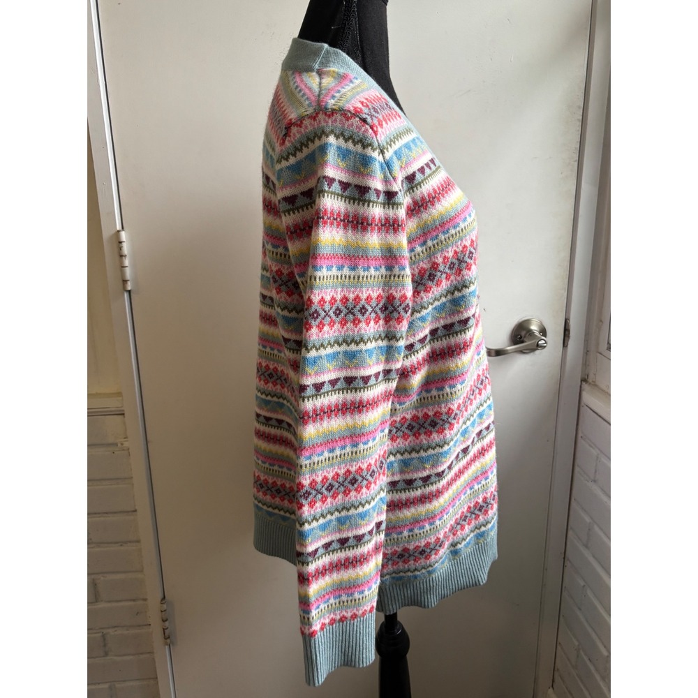 Boden Quinn Boyfriend Fair Isle Alpaca Wool Cardigan Medium cabincore grandpa - Picture 5 of 11